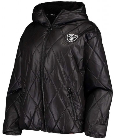 Women's Black Las Vegas Raiders Charlotte Full-Zip Hoodie Puffer Jacket Black $67.50 Jackets