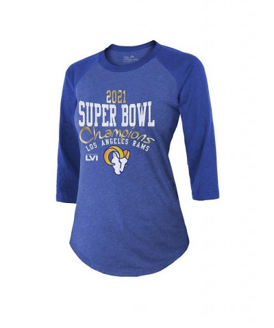 Women's Los Angeles Rams Super Bowl LVI Champions Roaring Success Tri-Blend 3/4 Sleeve Raglan T-shirt Heathered Royal $34.21 ...