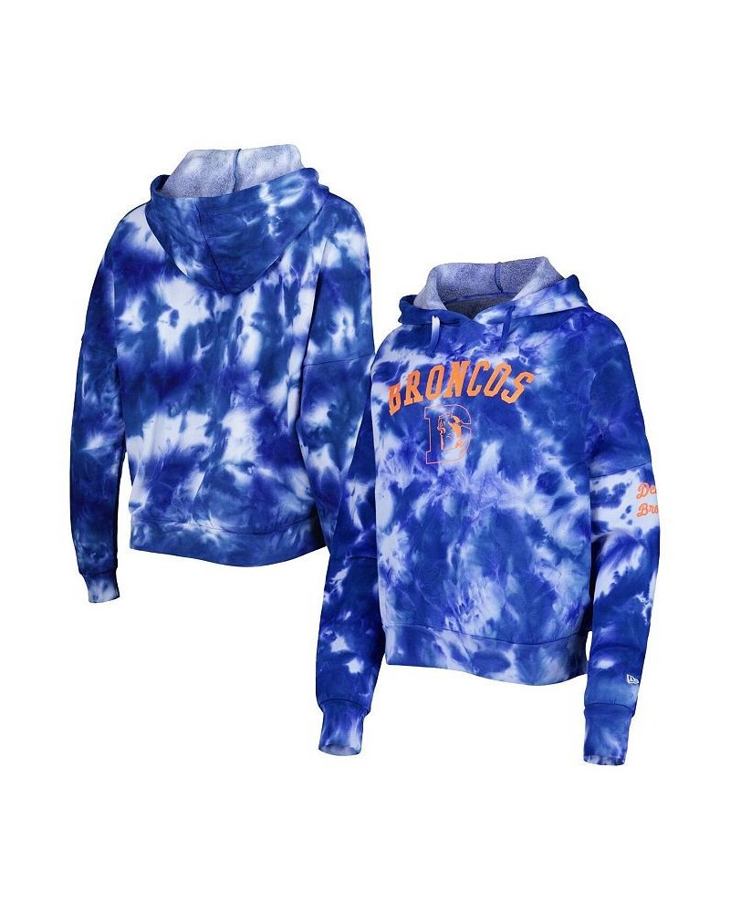 Women's Royal Denver Broncos Cloud Dye Fleece Pullover Hoodie Royal $33.60 Sweatshirts