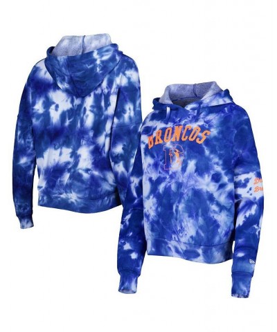 Women's Royal Denver Broncos Cloud Dye Fleece Pullover Hoodie Royal $33.60 Sweatshirts