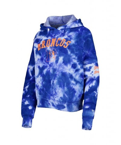 Women's Royal Denver Broncos Cloud Dye Fleece Pullover Hoodie Royal $33.60 Sweatshirts