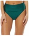 Women's Ribbed Roll-Over High-Waist Bikini Bottoms Conifer $36.48 Swimsuits