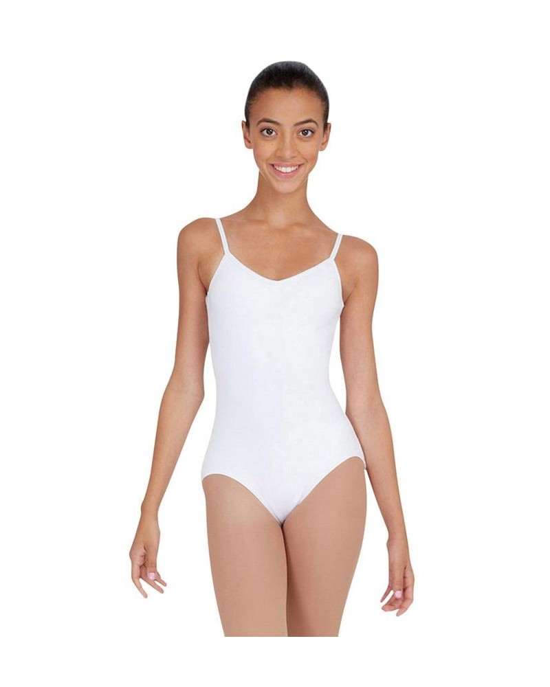 V-Neck Camisole Leotard White $18.38 Tops