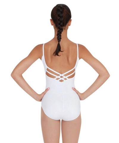 V-Neck Camisole Leotard White $18.38 Tops