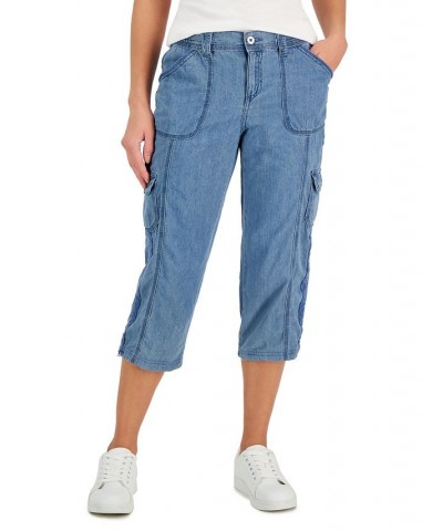 Women's Cargo Capri Pants Chambray $14.96 Pants