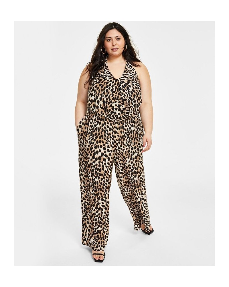 Plus Size Cheetah-Print Jumpsuit Ombre Cheetah $41.61 Pants