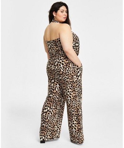 Plus Size Cheetah-Print Jumpsuit Ombre Cheetah $41.61 Pants