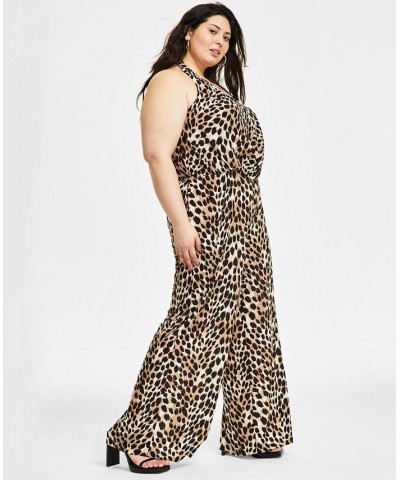 Plus Size Cheetah-Print Jumpsuit Ombre Cheetah $41.61 Pants