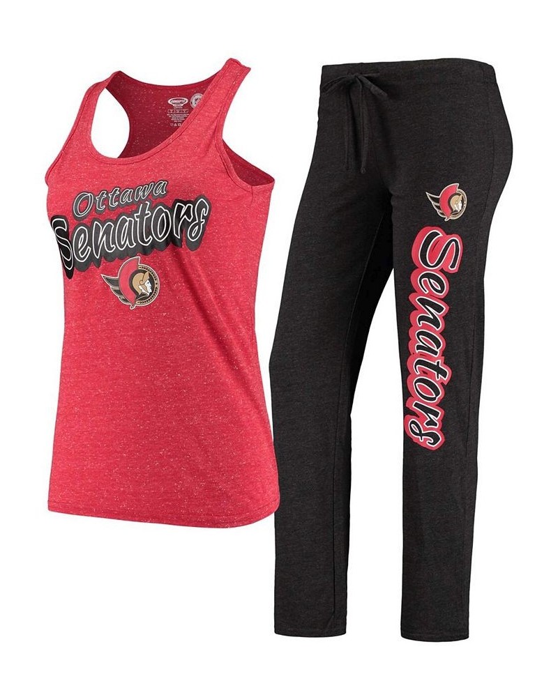 Women's Black and Red Ottawa Senators Satellite Pants and Tank Top Sleep Set Black, Red $24.00 Pajama