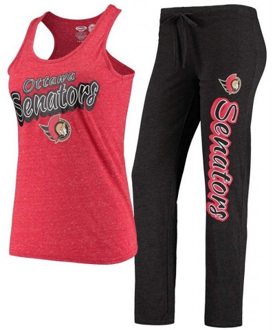 Women's Black and Red Ottawa Senators Satellite Pants and Tank Top Sleep Set Black, Red $24.00 Pajama