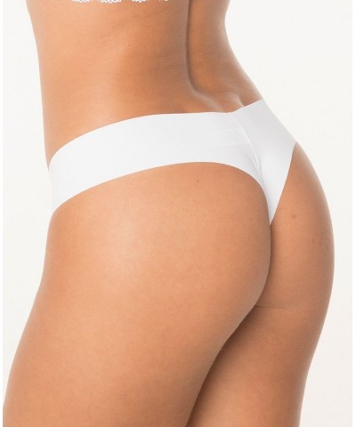 No Ride-Up Seamless Thong Panty White $12.42 Panty