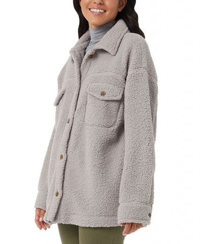 Women's Sherpa Shirt Jacket Rock $15.55 Jackets