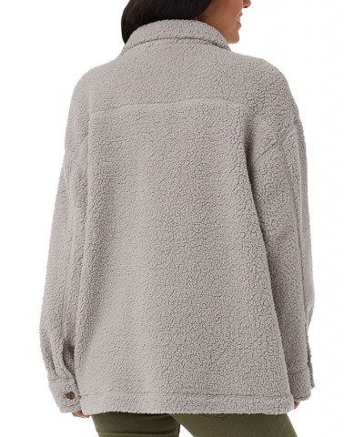 Women's Sherpa Shirt Jacket Rock $15.55 Jackets