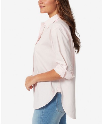 Women's Amanda Denim Jacket Button-Front Shirt & Bermuda Shorts Pink Parasol $26.26 Shorts