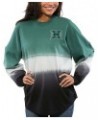 Women's Green Hawaii Warriors Ombre Long Sleeve Dip-Dyed Green $42.75 Tops