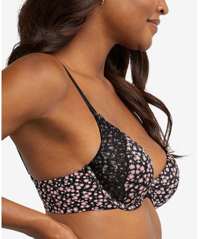 Natural Boost Add-a-Size Shaping Underwire Bra 9428 Slinky Daisy Print - Black $14.84 Bras