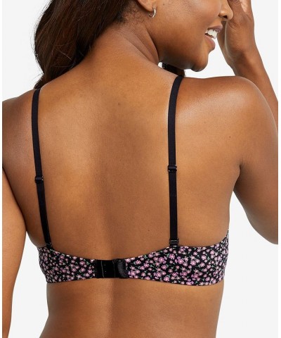 Natural Boost Add-a-Size Shaping Underwire Bra 9428 Slinky Daisy Print - Black $14.84 Bras