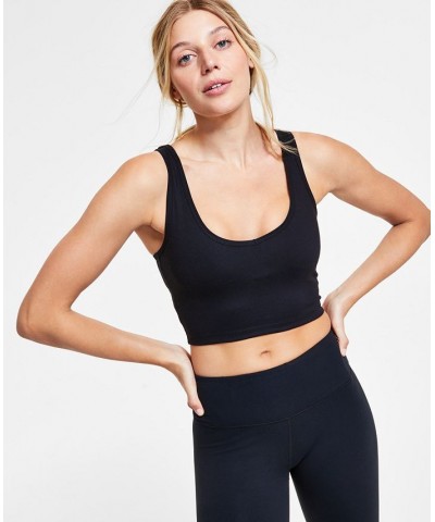 Women's Strappy Low-Impact Sports Bra Black $18.77 Bras