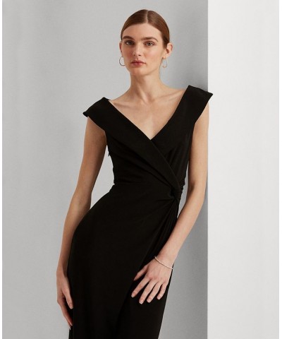 Jersey Off-the-Shoulder Gown Black $92.25 Dresses