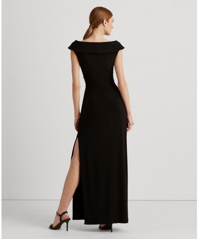 Jersey Off-the-Shoulder Gown Black $92.25 Dresses