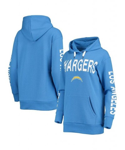 Women's Powder Blue Los Angeles Chargers Extra Point Pullover Hoodie Powder Blue $29.89 Sweatshirts