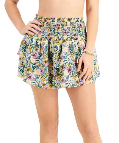 Juniors' Floral Print Cover-Up Skirt Floral Print $24.20 Swimsuits