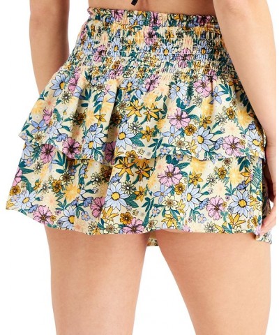 Juniors' Floral Print Cover-Up Skirt Floral Print $24.20 Swimsuits