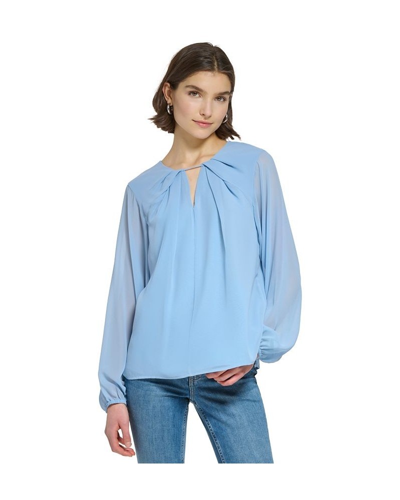 Women's Keyhole-Neck Blouse Dusk $28.61 Tops