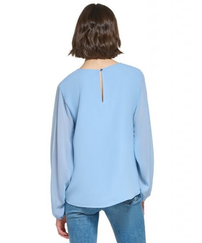 Women's Keyhole-Neck Blouse Dusk $28.61 Tops