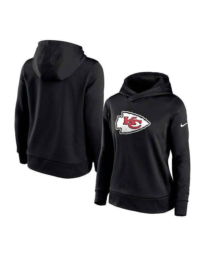 Women's Black Kansas City Chiefs Performance Pullover Hoodie Black $48.59 Sweatshirts