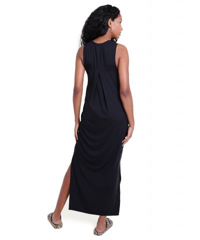 Women's Maternity Square Armhole Dress Black $39.96 Dresses