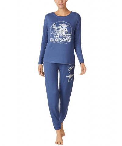 Women's Star Wars Galaxy's Cutest Bounty Hunter Sleep Top Blue $14.55 Sleepwear