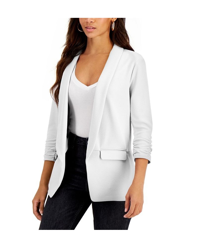 Lightweight Knit 3/4-Sleeve Blazer White $21.07 Jackets