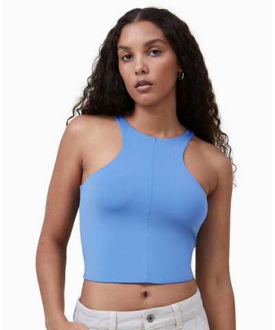 Women's Cody Racer Tank Top Blue $18.19 Tops