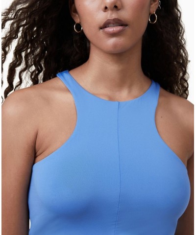 Women's Cody Racer Tank Top Blue $18.19 Tops