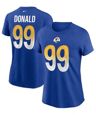 Women's Aaron Donald Royal Los Angeles Rams Name Number T-shirt Royal $27.49 Tops