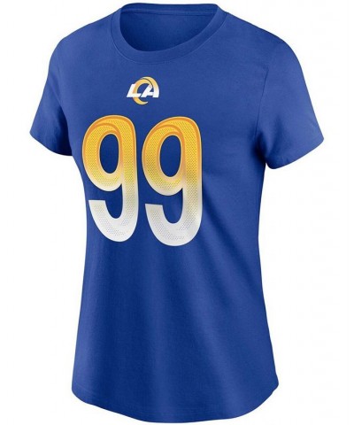 Women's Aaron Donald Royal Los Angeles Rams Name Number T-shirt Royal $27.49 Tops