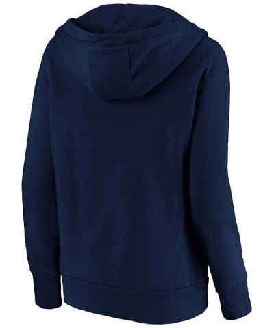 Plus Size Navy Cleveland Indians Victory Script Crossover Neck Pullover Hoodie Navy $38.99 Sweatshirts