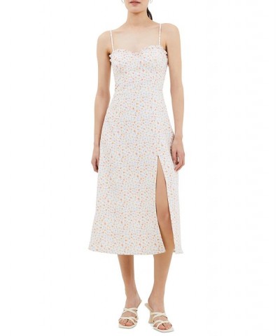 Women's Crepe Slip Dress Camille Sum Wht Lrg $77.42 Dresses