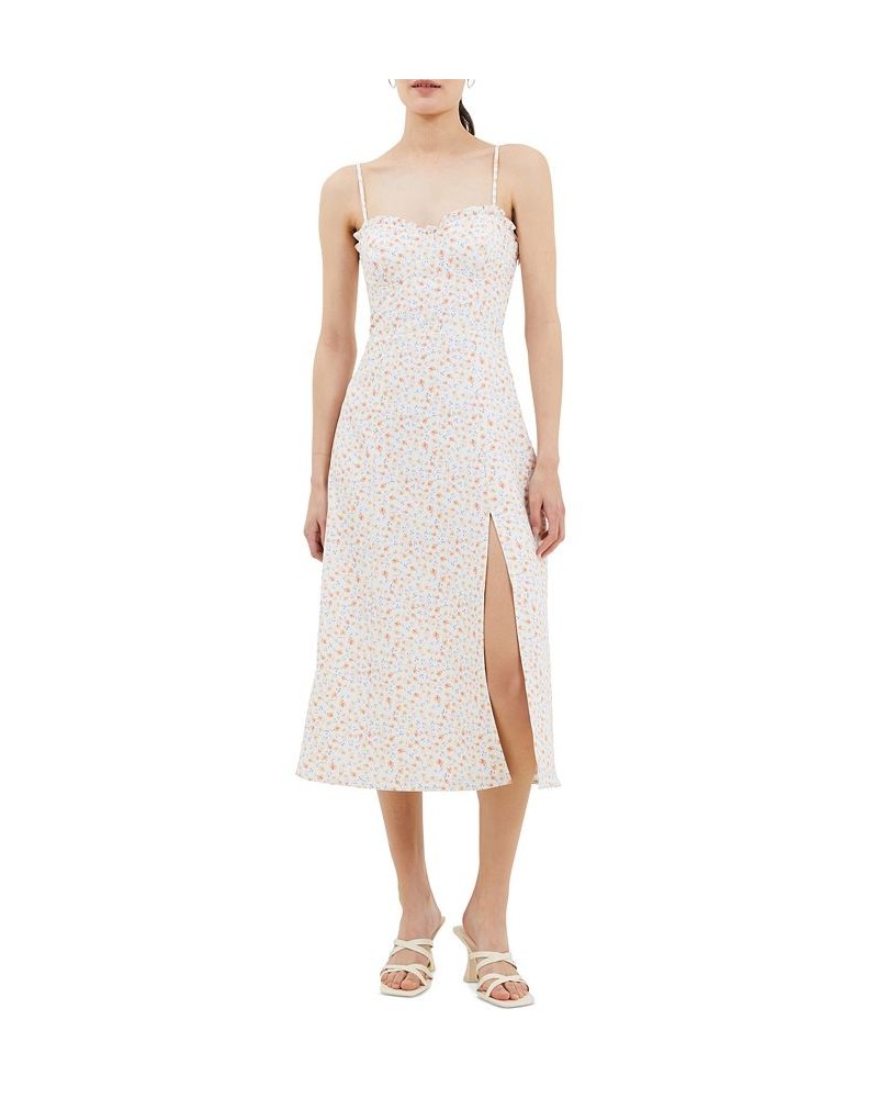 Women's Crepe Slip Dress Camille Sum Wht Lrg $77.42 Dresses