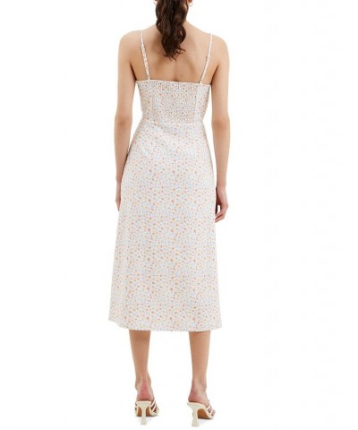 Women's Crepe Slip Dress Camille Sum Wht Lrg $77.42 Dresses