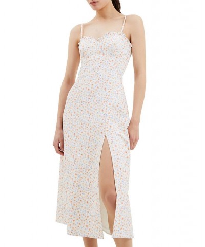 Women's Crepe Slip Dress Camille Sum Wht Lrg $77.42 Dresses