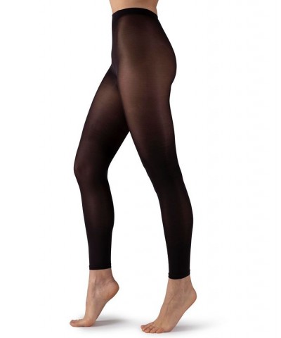 Women's Italian Made Fleece Leggings Black $17.20 Hosiery