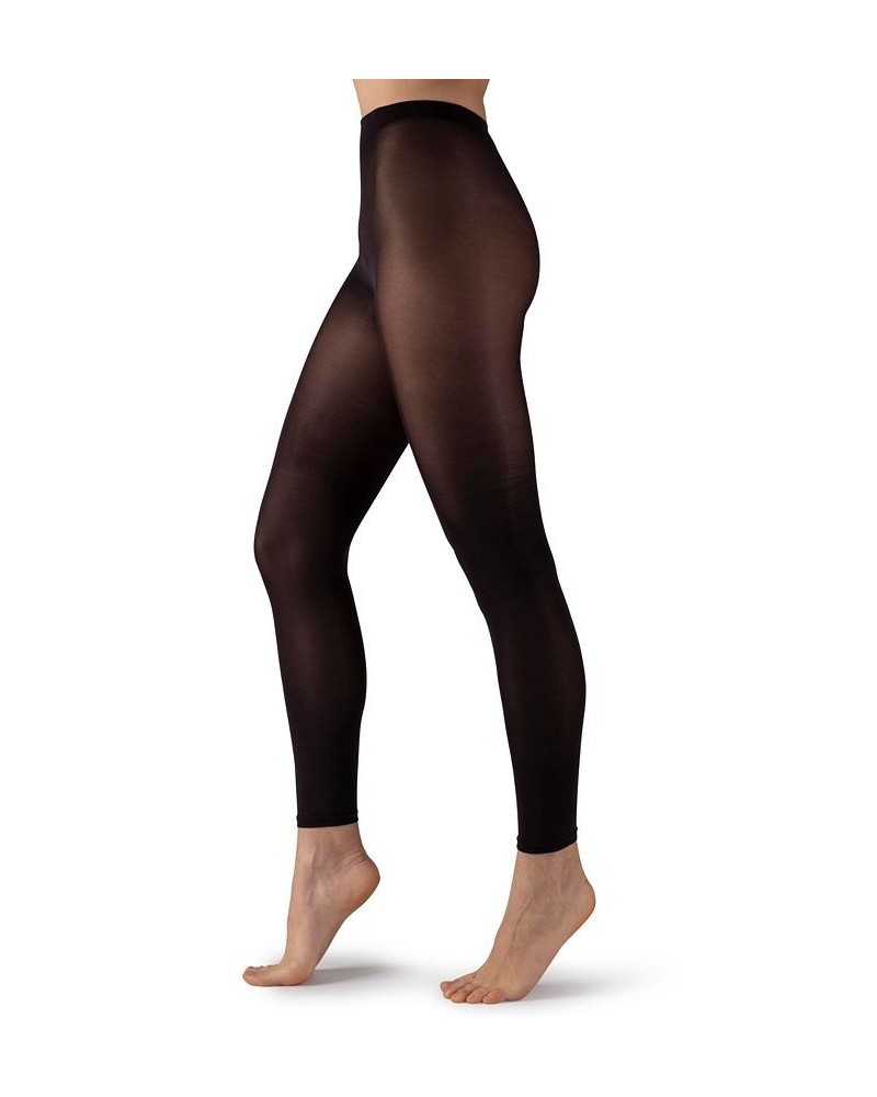 Women's Italian Made Fleece Leggings Black $17.20 Hosiery