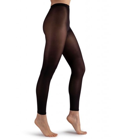 Women's Italian Made Fleece Leggings Black $17.20 Hosiery