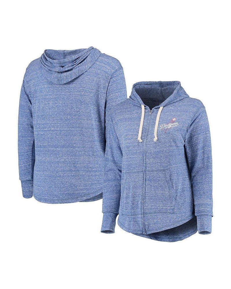 Women's Royal Los Angeles Dodgers Plus Size Full-Zip Hoodie Blue $45.89 Sweatshirts