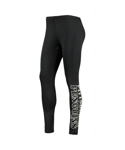 Women's Black Pittsburgh Penguins Stadium Leggings Black $29.49 Pants