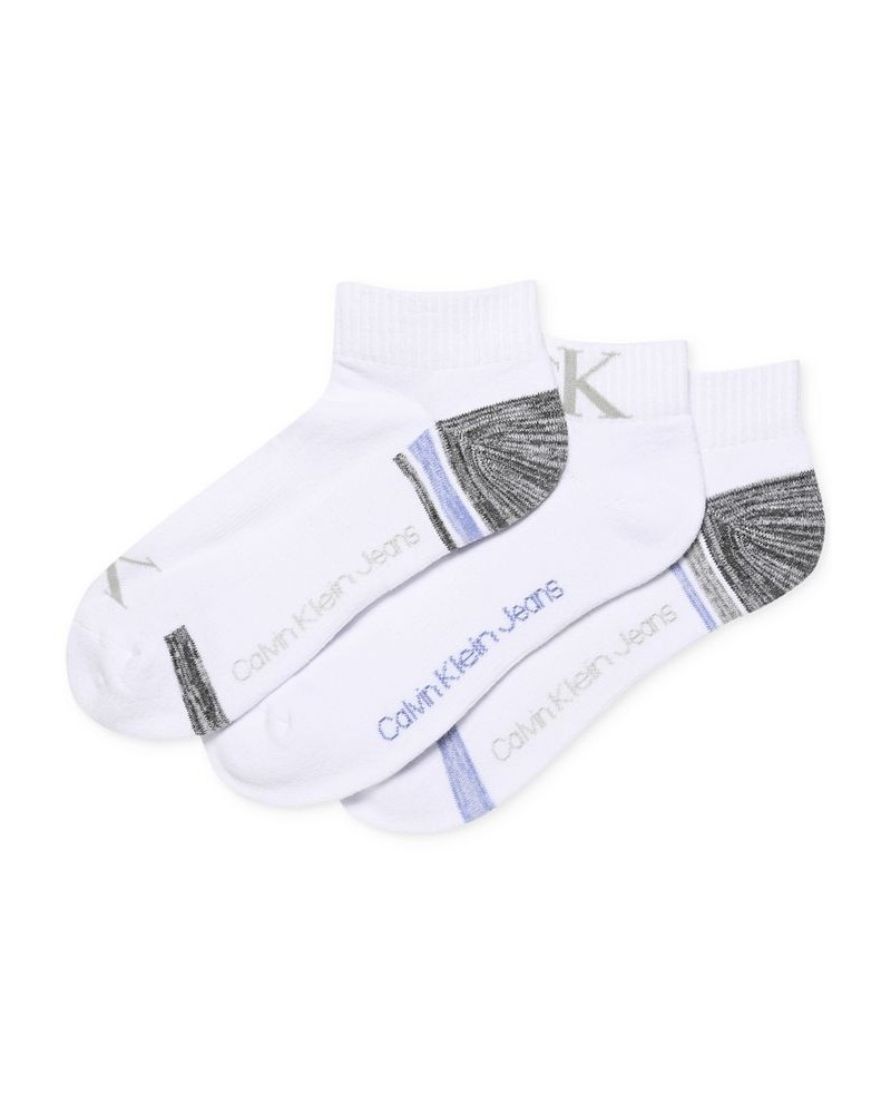 Women's 3-Pk. Monogram Terry Cushion Quarter Socks White $14.00 Socks