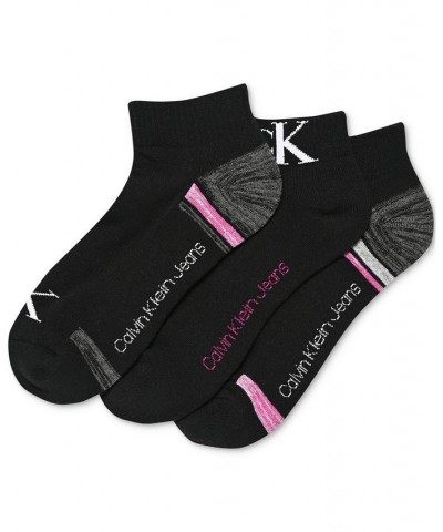 Women's 3-Pk. Monogram Terry Cushion Quarter Socks White $14.00 Socks