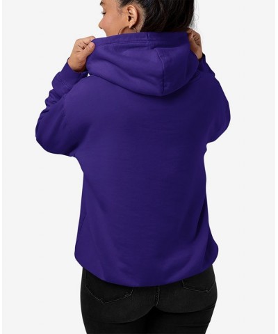 Women's Halloween Bats Word Art Hooded Sweatshirt Purple $30.00 Sweatshirts